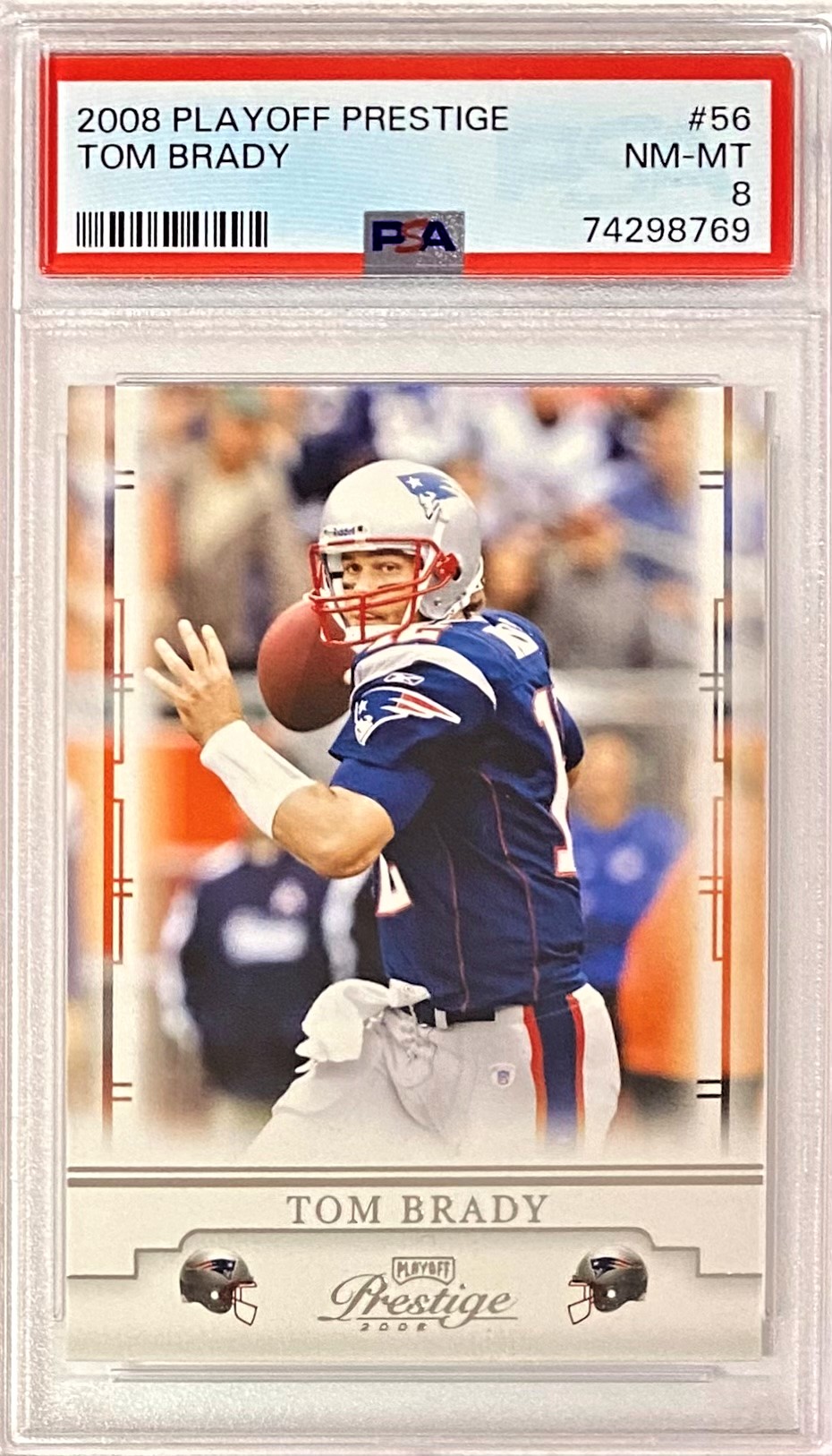 Tom Brady 2008 Playoff Prestige New England Patriots Football Graded ...