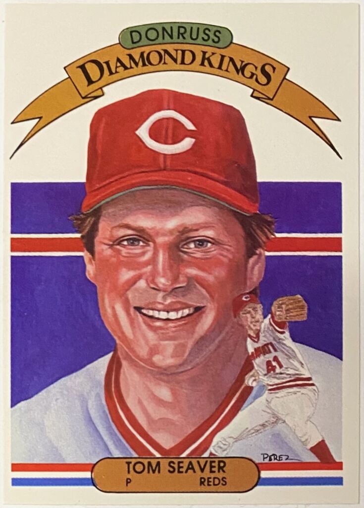 Tom Seaver 1982 Donruss Cincinnati Reds Baseball Diamond Kings Card 