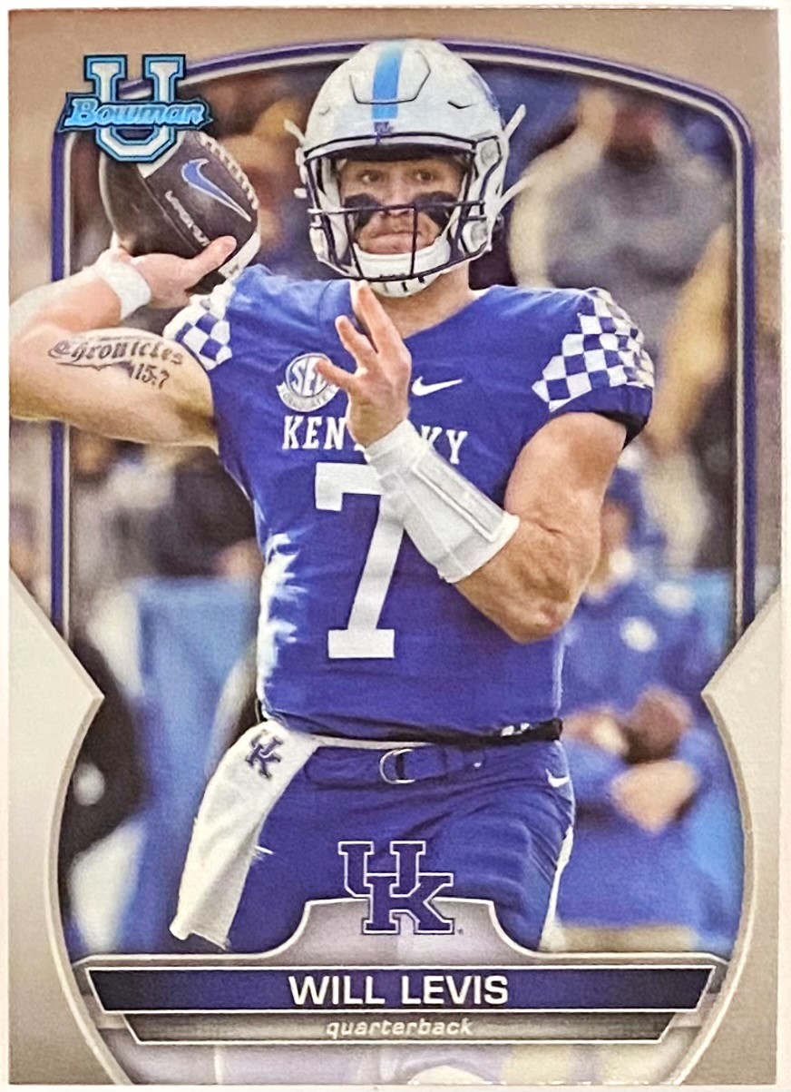 Will Levis 2022 Bowman University Chrome Kentucky Wildcats Rookie Card