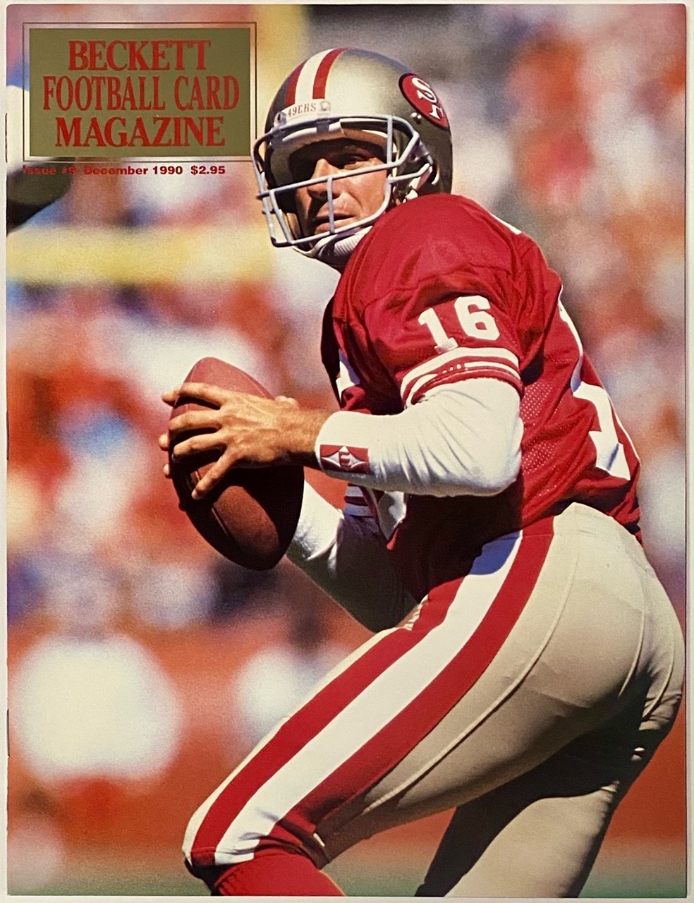 Joe Montana San Francisco 49ers Beckett Football Card Monthly December 1990  Issue #9 – KBK Sports