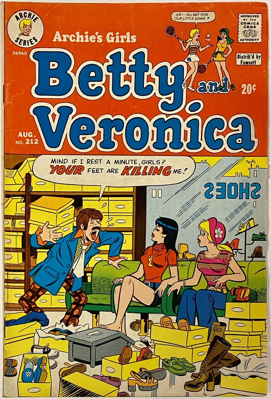 Betty And Veronica Archies Girls Volume 1 Issue 212 August 1973 Archie Comic Book Kbk Sports 1434