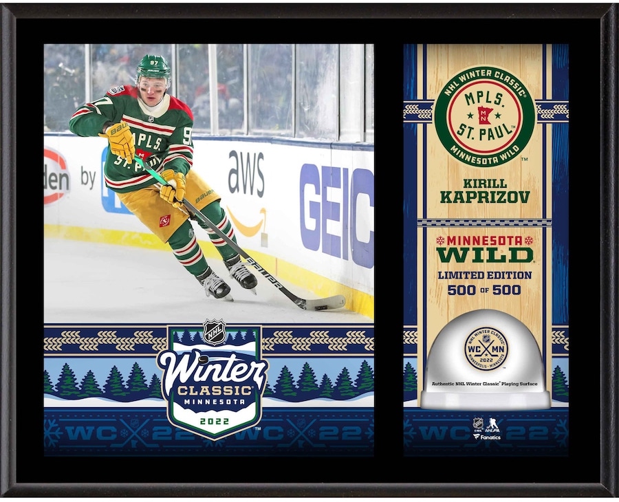 Kirill Kaprizov 2022 Minnesota Wild Winter Classic Sublimated 12x15 ...